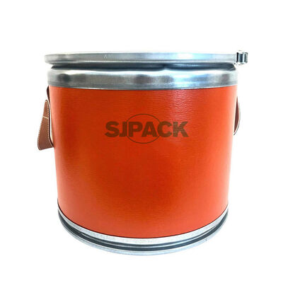 Beli Custom Fiber Drum yang dibungkus dengan kulit ️ Dekoratif & Storage Barrel (36cm Diameter X 33cm Tinggi) pembuatan online