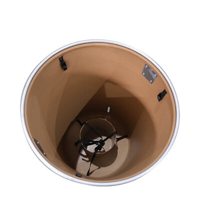 خرید Drum de fibra con tapa removible, resistente a la humedad y a los impactos, apilable cuando está cerrado, diseñado para el almacenamiento de materiales a granel تولید آنلاین