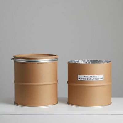 Buy 10 To 200 Liters Capacity Fiber Drum Featuring Optional Polyethylene or Foil Lining Moisture Resistant and Impact Resistant Design online manufacture