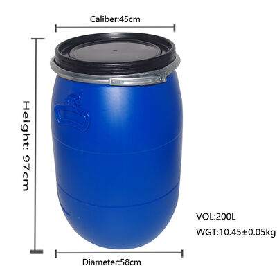 buy Diameter 58cm 55gal High Density Polyethylene Drums Industrial Grade Leak Resistant Storage Drums Shanghai Port Dispatch online manufacture